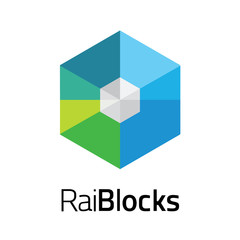 RaiBlocks Cryptocurrency Sign Isolated