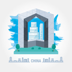 chinese culture architecture icons