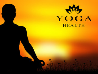 Yoga meditation silhouette vector background