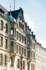 Obraz premium Beautiful street view of Traditional old buildings in Berlin