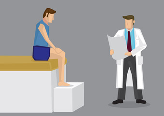Sport Therapy Consultation Vector Illustration
