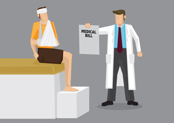 Medical Bill Vector Illustration