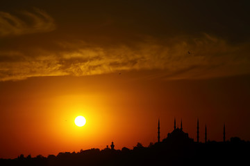 sunset in istanbul