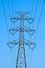 High-voltage transmission towers