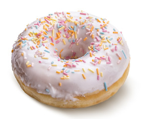 Sweet donut isolated with shadow. Clipping path