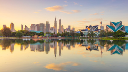 Sunrise Panoramic view of Kuala Lumpur city, Malaysia
