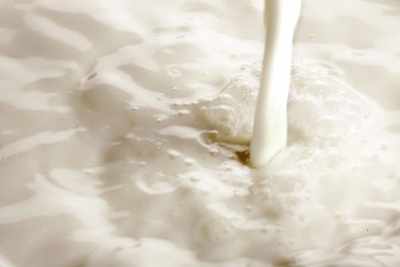 Pouring white milk
