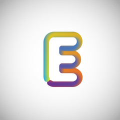 Colorful character from a typeset, vector illustration