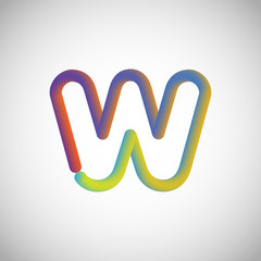 Colorful character from a typeset, vector illustration