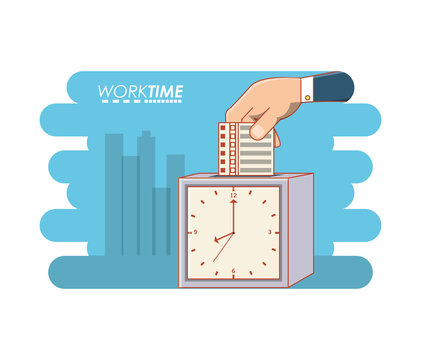 Work Time Elements Icons