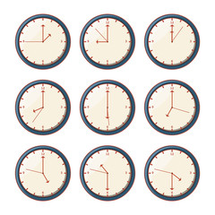 set of watches with different hours