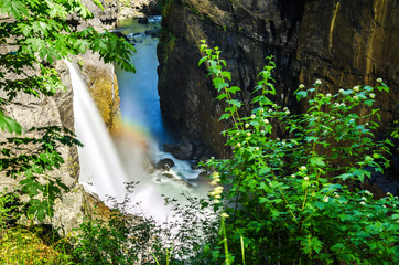 Fototapeta premium Beautiful Elk Falls in Campbell River, BC, Canada.