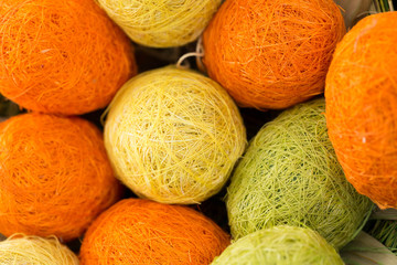 Decorative and isolated easter basket with eggs