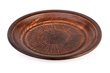 Empty clay plate