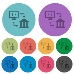 Open banking API color darker flat icons