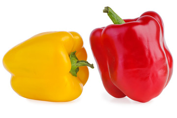 Red and yellow sweet peppers