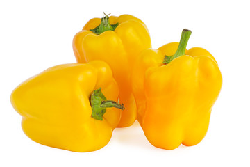 Two yellow sweet peppers