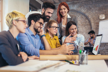Group business people meeting to discuss ideas in modern office