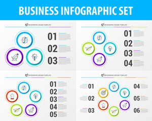 Set of Business infographic elements. Modern design template