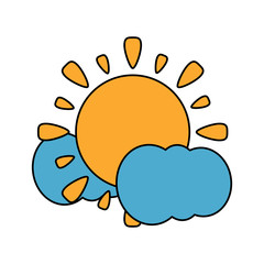 sun and clouds icon