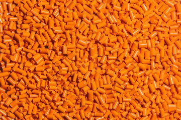 Plastic granules close up for holding,Colorful plastic granules with white background. and dollar...