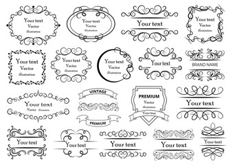 Set of vector graphic elements for design