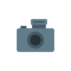 digital camera  flat vector icon. Modern simple isolated sign. Pixel perfect vector  illustration for logo, website, mobile app and other designs