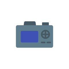 dslr camera  flat vector icon. Modern simple isolated sign. Pixel perfect vector  illustration for logo, website, mobile app and other designs