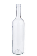 Empty white wine bottle