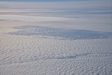Clouds aerial view from airplane window