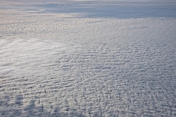 Clouds aerial view from airplane window