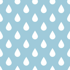 Vector seamless square pattern with rain drops