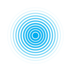 Vector flat symbol of sound waves