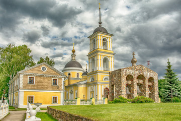 Fototapeta na wymiar The russian church in the ancient Russia.