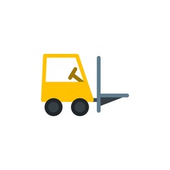 forklift truck, delivery truck flat vector icon. Modern simple isolated sign. Pixel perfect vector  illustration for logo, website, mobile app and other designs
