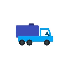fuel truck, fuel transport flat vector icon. Modern simple isolated sign. Pixel perfect vector  illustration for logo, website, mobile app and other designs