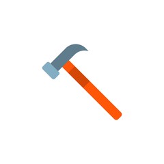 hammer, building tool flat vector icon. Modern simple isolated sign. Pixel perfect vector  illustration for logo, website, mobile app and other designs