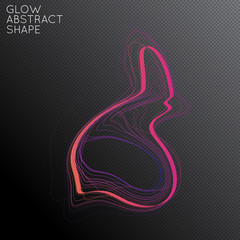 Abstract tangled threads shape