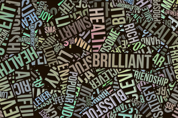 Fototapeta premium Happy word cloud, business
