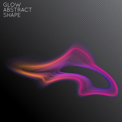 Abstract glow plasma shape