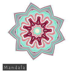 Made of thin lines detailed mandala.