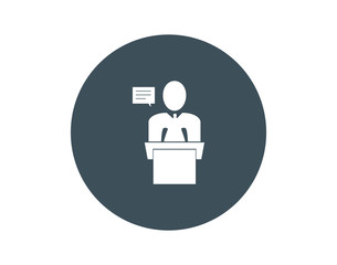 People speech modern flat icon 