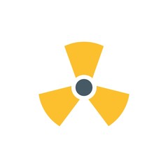 hazardous radiation flat vector icon. Modern simple isolated sign. Pixel perfect vector  illustration for logo, website, mobile app and other designs