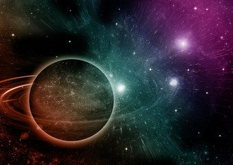 galaxy in a free space