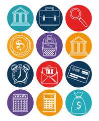 tax day time set icons