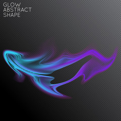 Abstract glow plasma shape