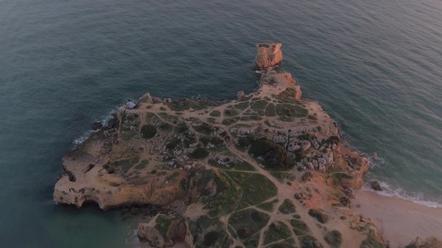 Aerial view of the coast