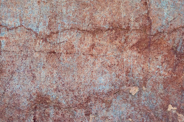Cracked and peeling paint old wall background. Classic grunge texture.