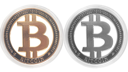 Silver and Golden Bitcoin Crypto Currency