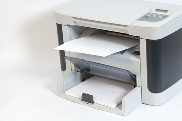 Printer with paper